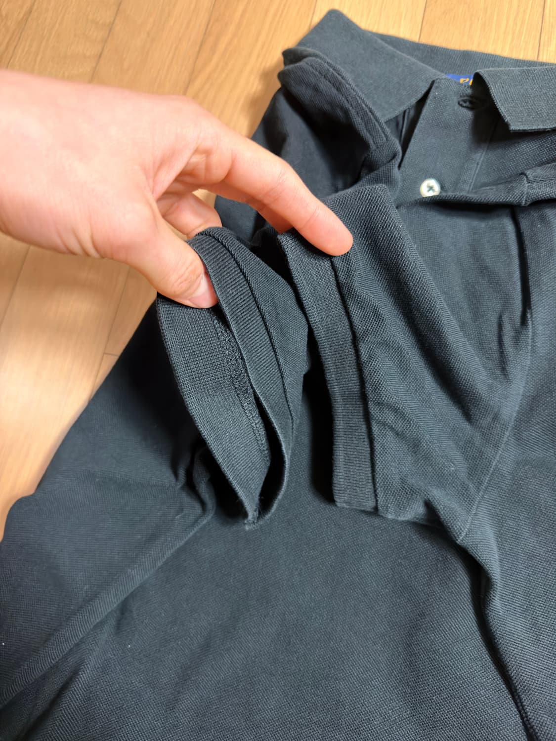 폴로 랄프로렌 남성 블랙 슬림핏 카라티 M 상품이미지3