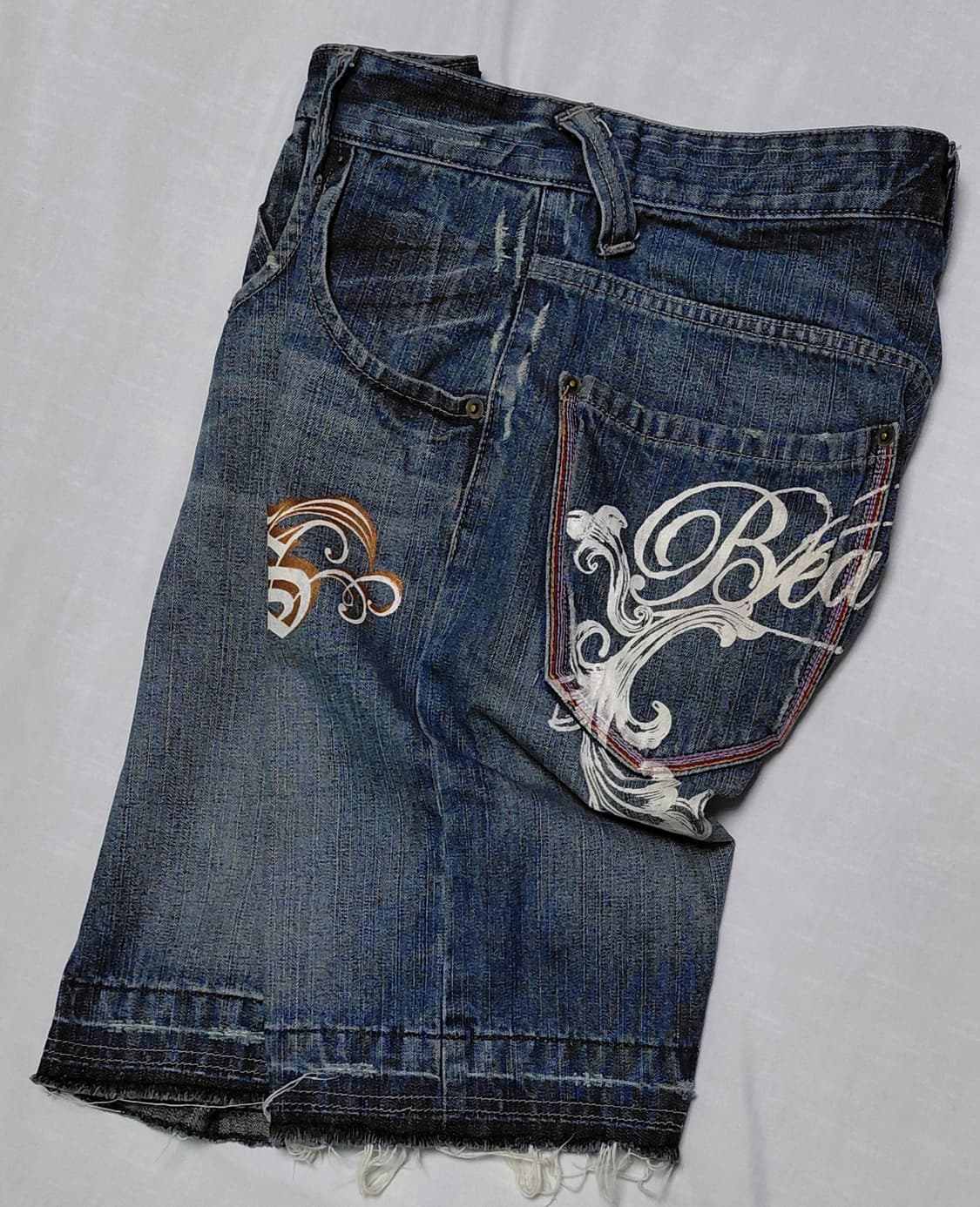 [M] y2k 감성 Beach Sound 서프 빈티지 자수 데님 팬츠 상품이미지10