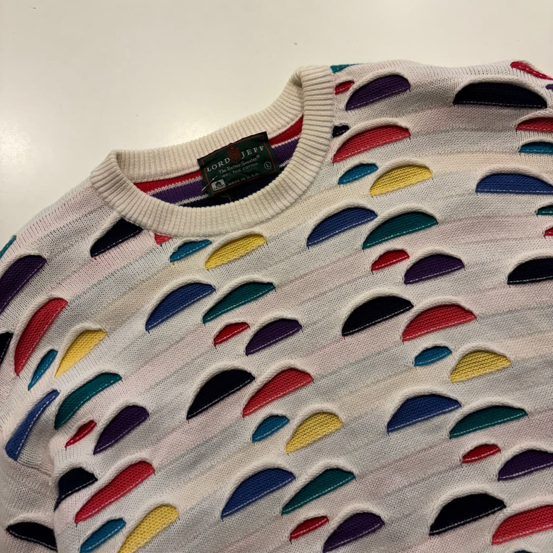 [L] LORD JEFF 로드제프 컷오프 그런지 빈티지 니트 C628 상품이미지3