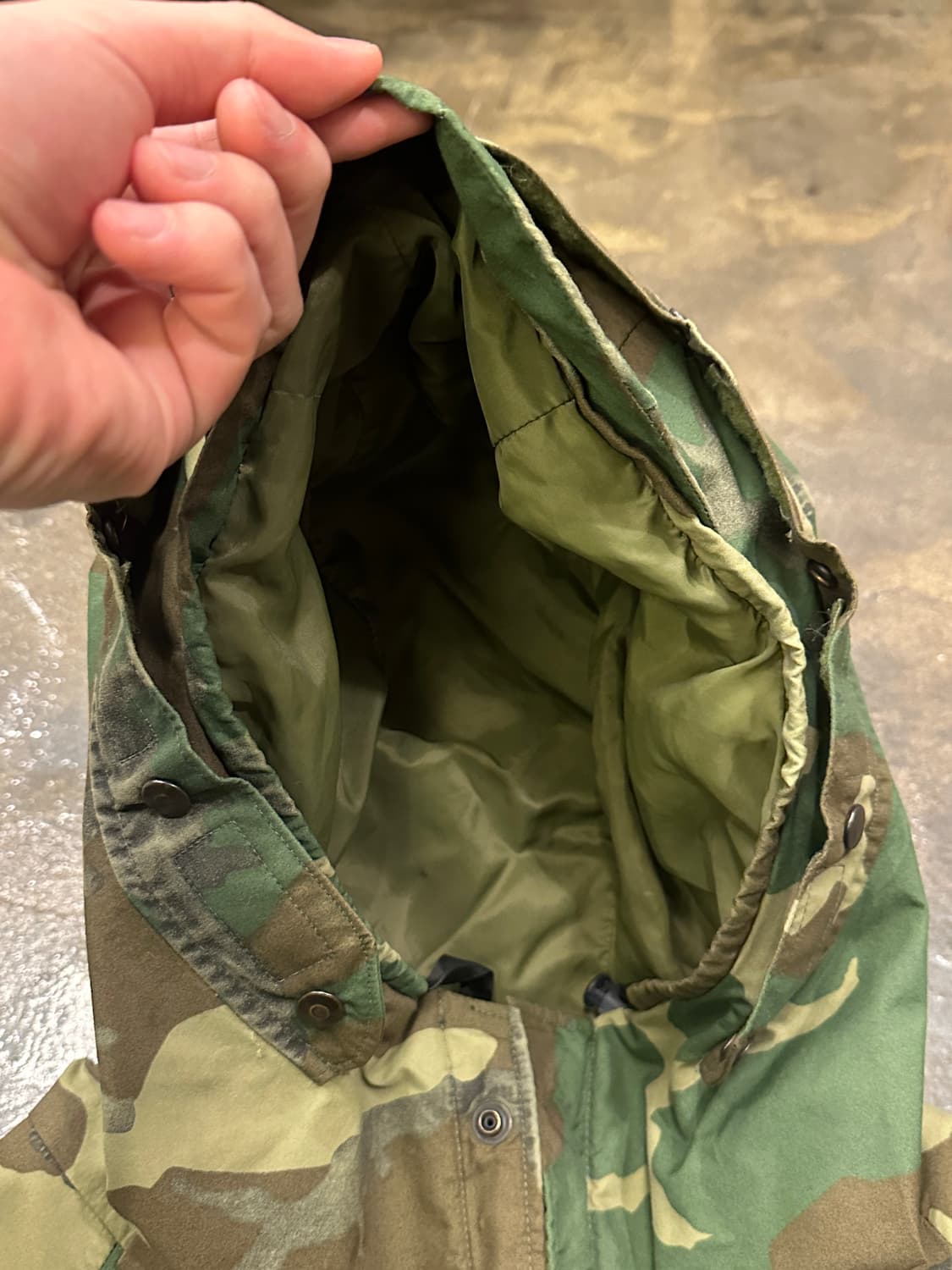 US ARMY 미군 오리지널 1세대 고어텍스 우드랜드 파카 M-R 상품이미지8