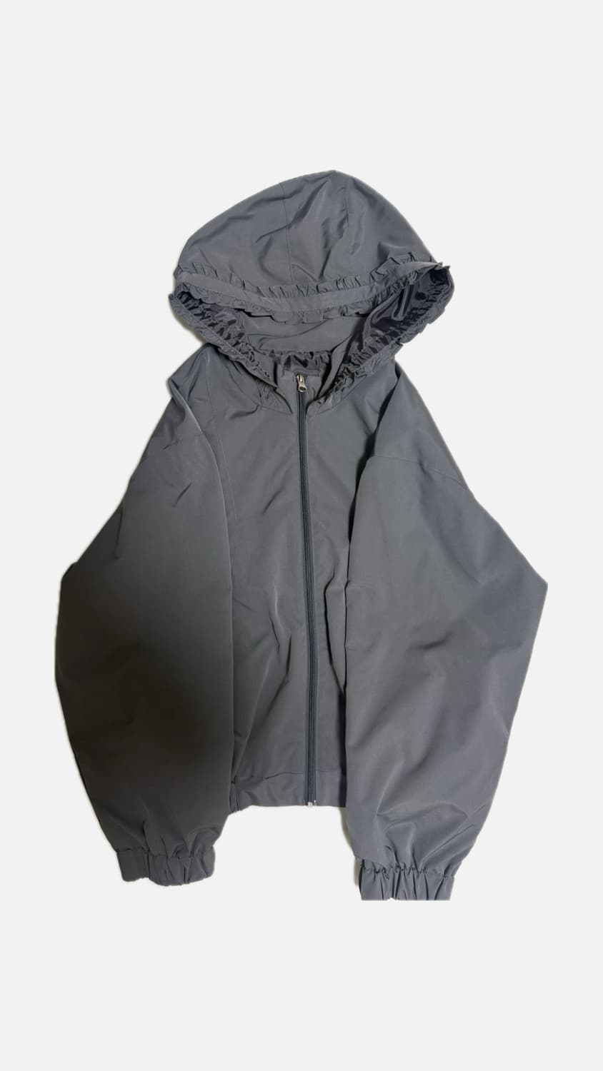 Frill Hood Zip-Up Jacket 상품이미지1