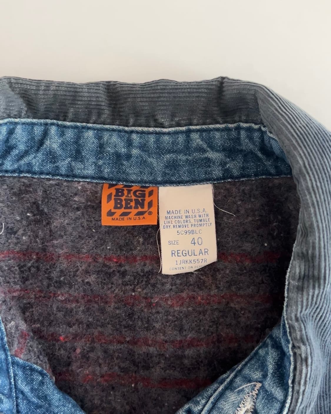 80년대 USA 빈티지 빅벤 데님 초어 자켓 40 상품이미지3