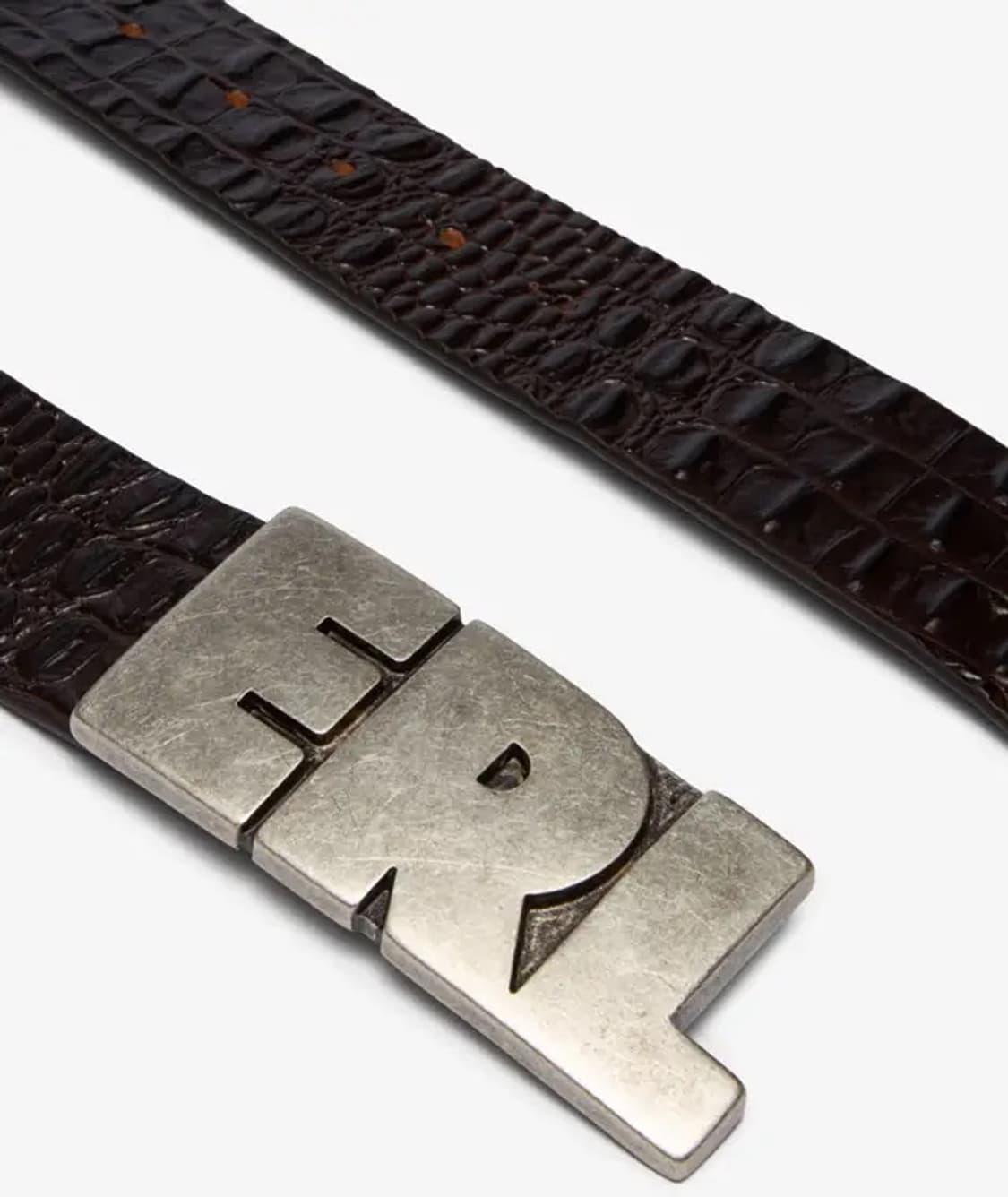 [OS] ERL Logo Croco Belt _ Dark Brown 상품이미지2