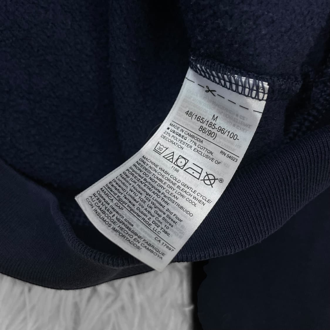 갭 GAP 스펠 로고 후드집업 네이비 상품이미지5