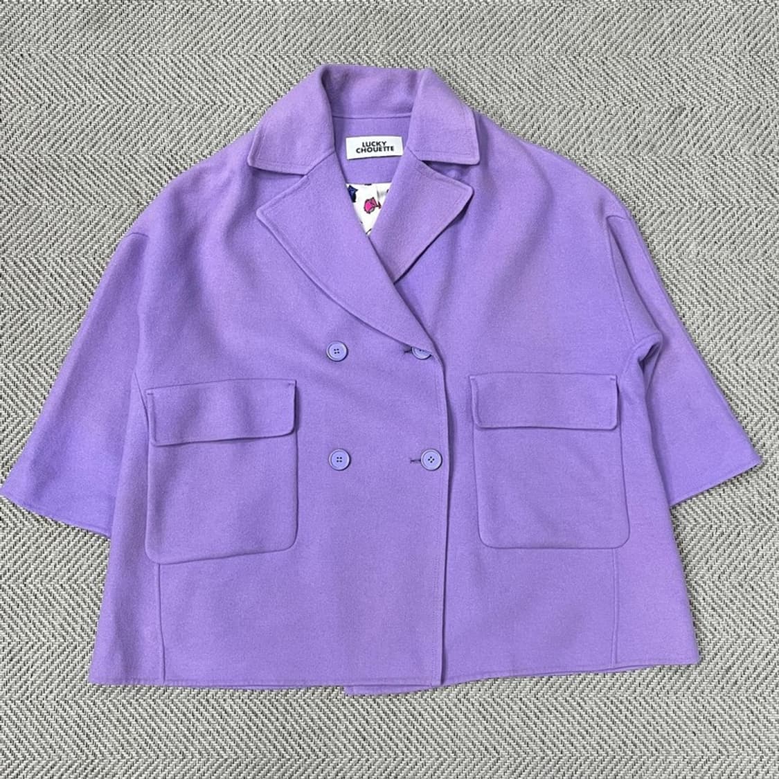 럭키슈에뜨 모직 더블 반코트 v0653  상품이미지1