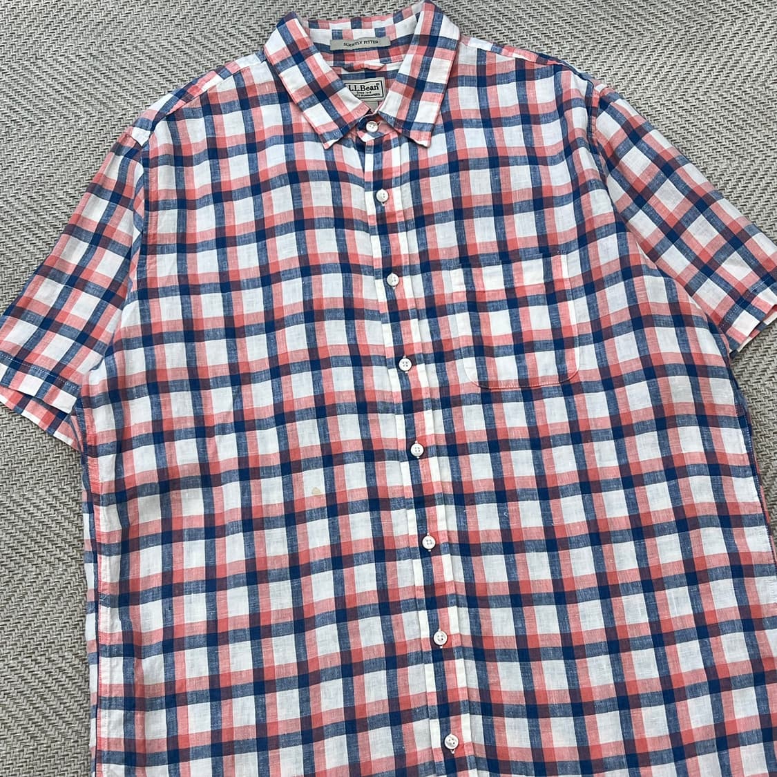 엘엘빈 체크 하프 린넨 셔츠 r3801 상품이미지3