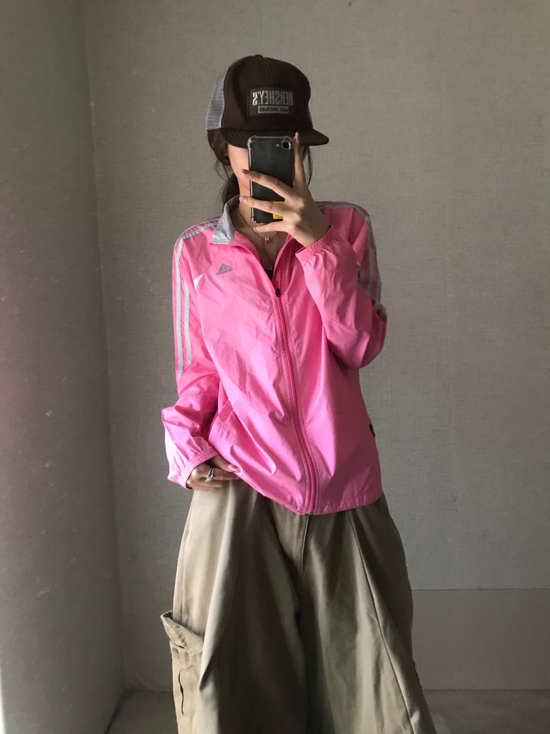 아디다스 핑크 바람막이 상품이미지3