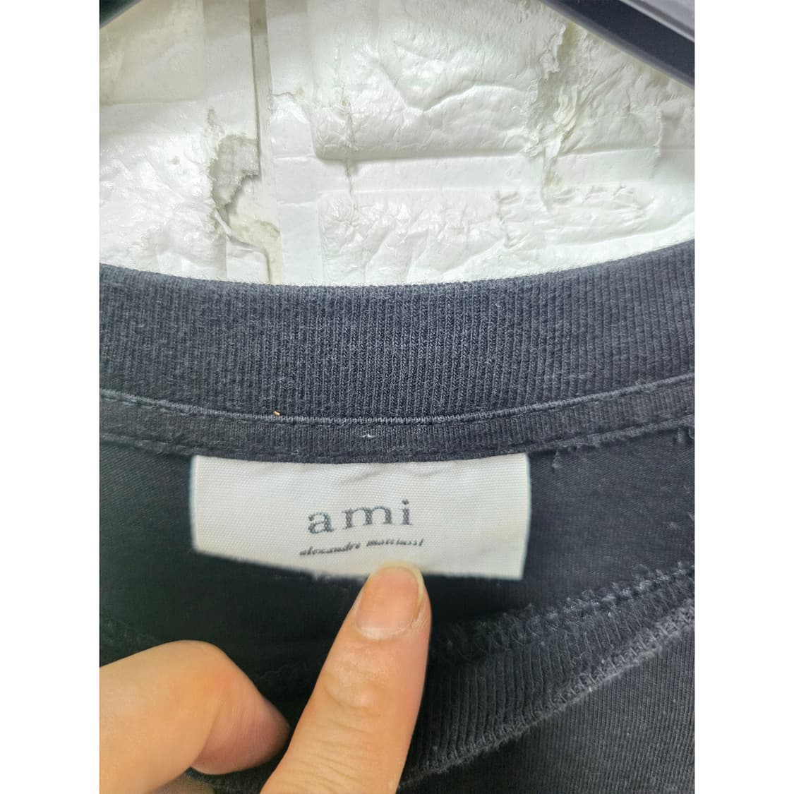 아미 AMI 알렉상드르 마티우시 블랙 하트 반팔티 L 상품이미지2