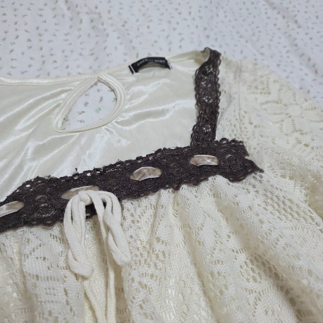 빈티지 라떼갸루 레이스 판초 리즈리사 엑시즈팜깔 모리 상품이미지7