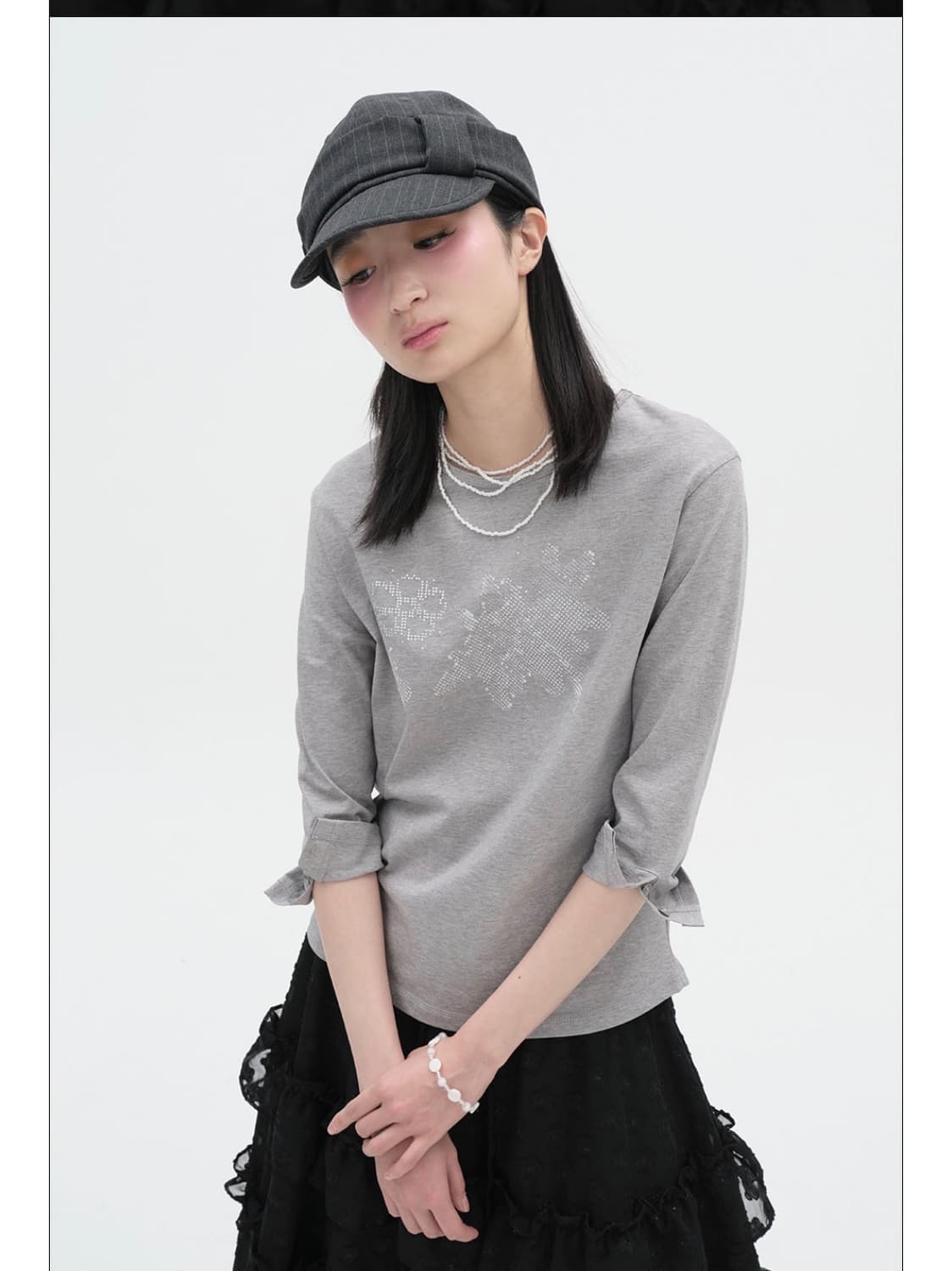 타입서비스 7부 티셔츠 (그레이) 상품이미지2