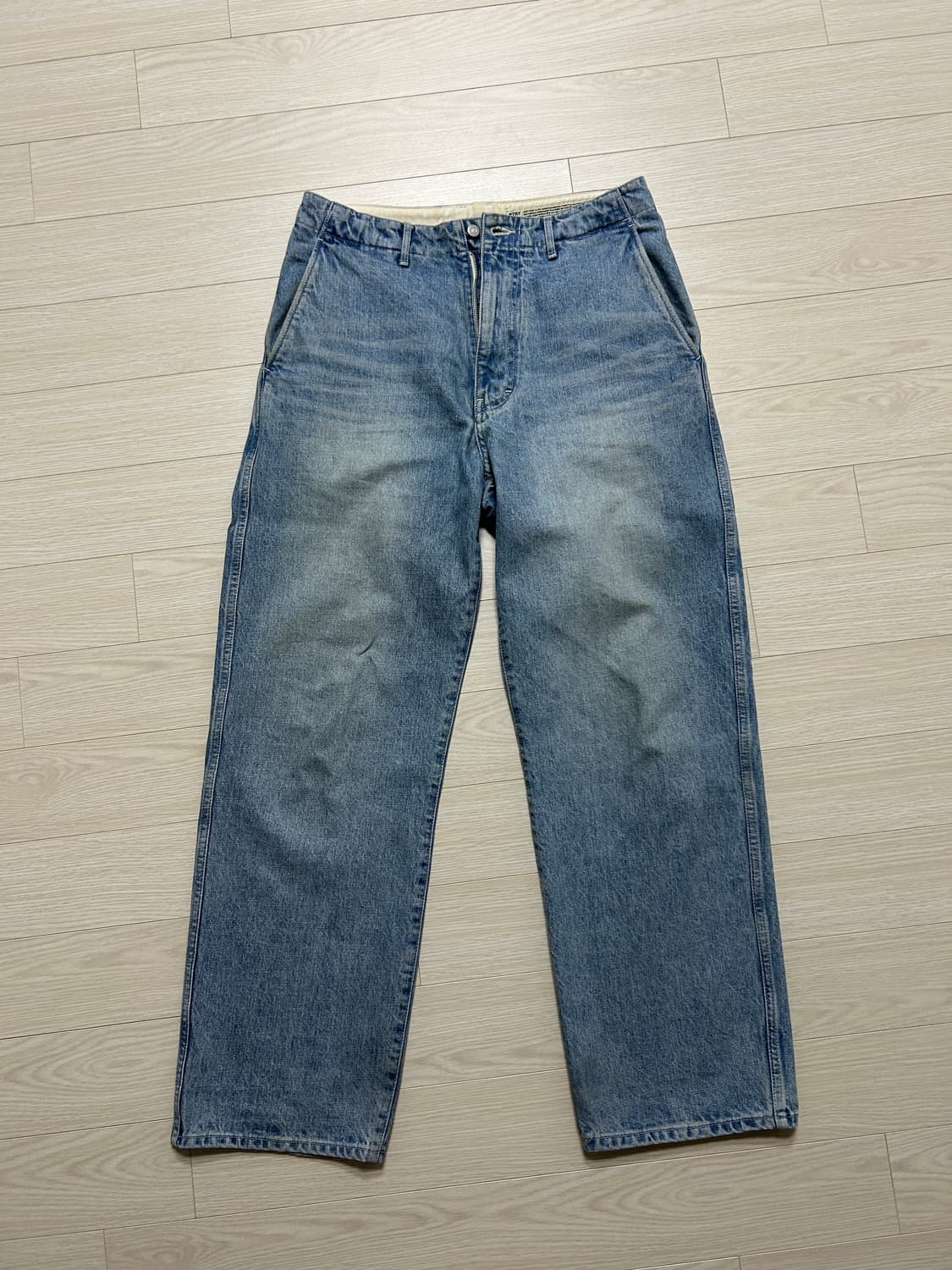 포터리 와이드 데님 2사이즈 라이트 블루 상품이미지3