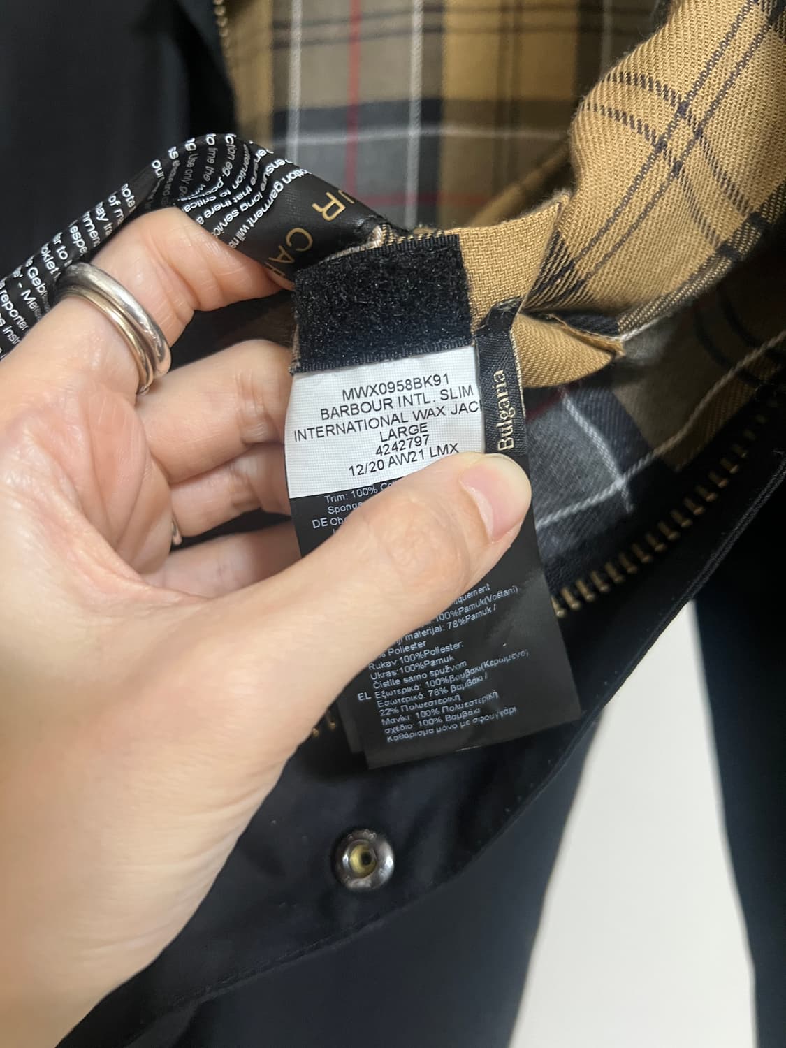 Barbour International Slim Wax Jacket -  상품이미지8