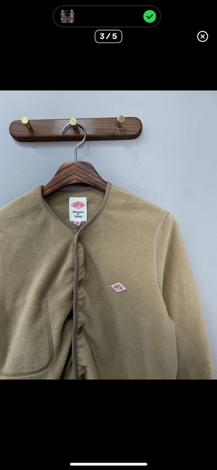 단톤 브라운 버튼 플리스 자켓 A3436 상품이미지3