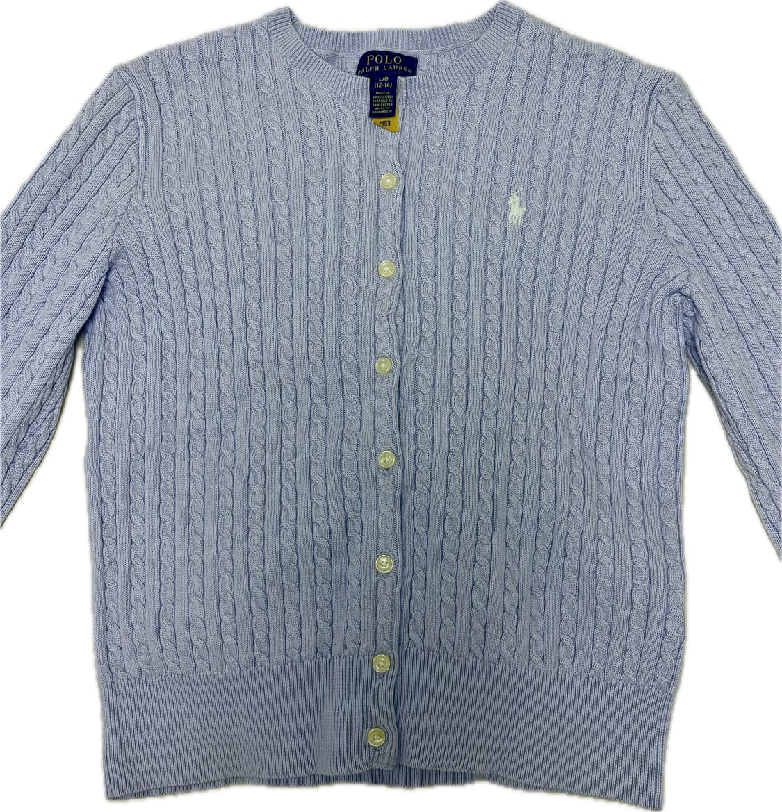 Polo girls 폴로 미니 케이블 걸즈 가디건 연보라 상품이미지3
