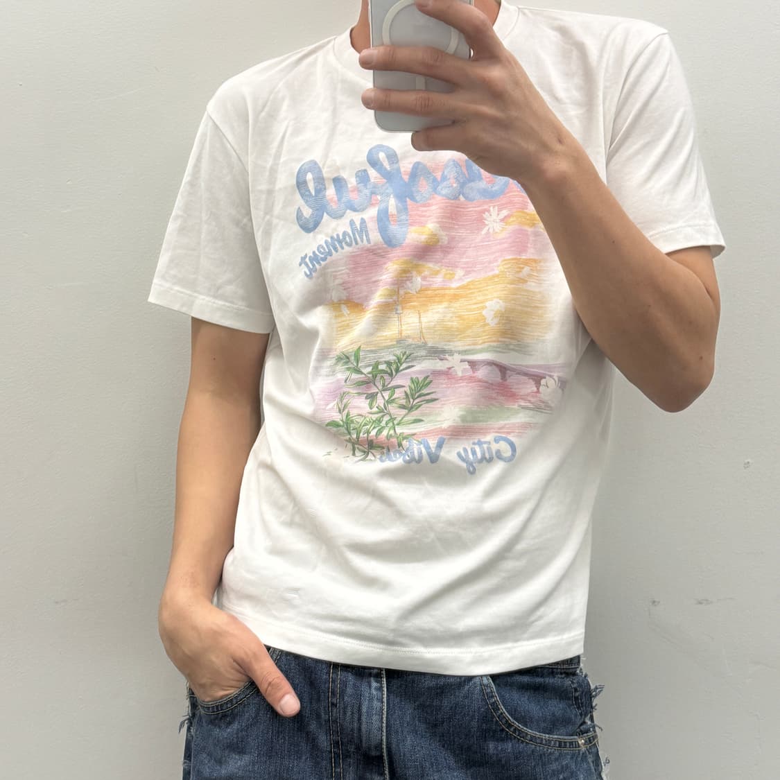 빈폴 반팔 티셔츠(화이트) 그래픽 프린팅 티셔츠  상품이미지1