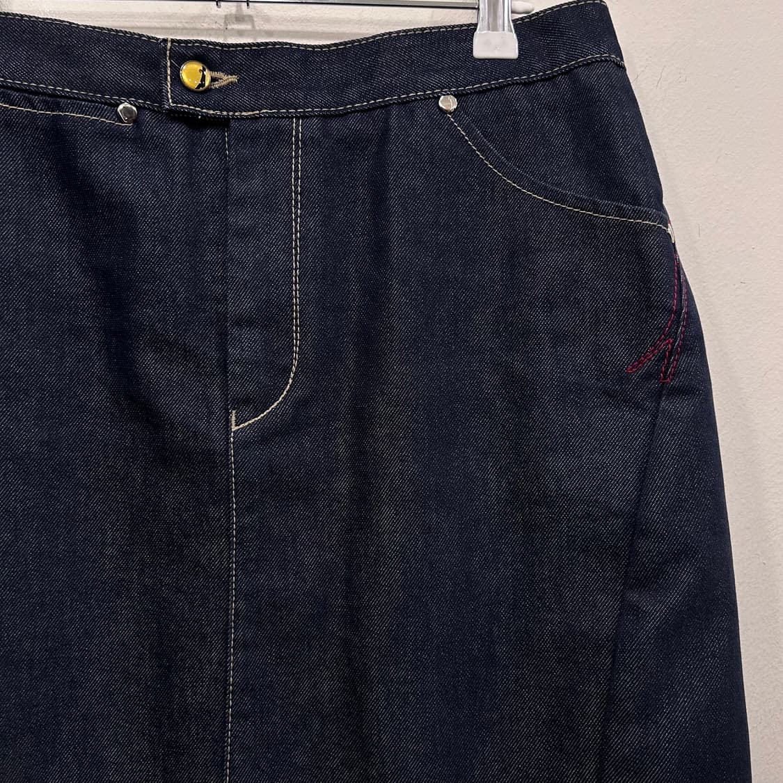 리바이스 레드택 생지 데님 셔링 하프 스커트 상품이미지1