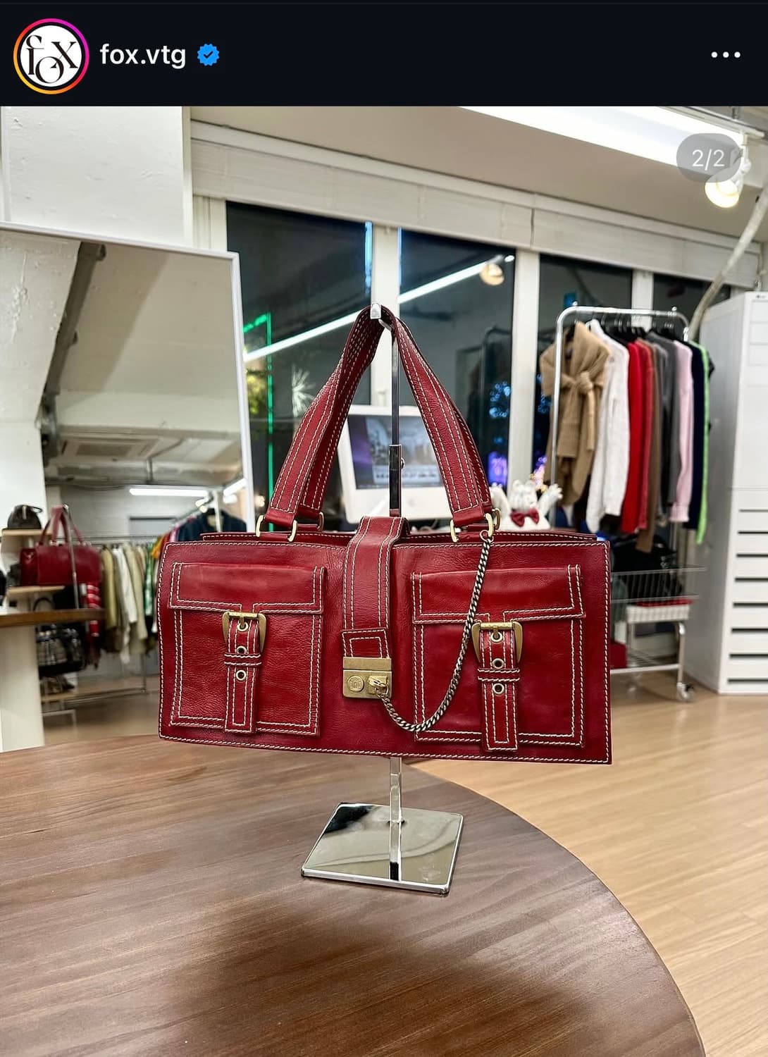 셀린느 스퀘어 레더 백 상품이미지1