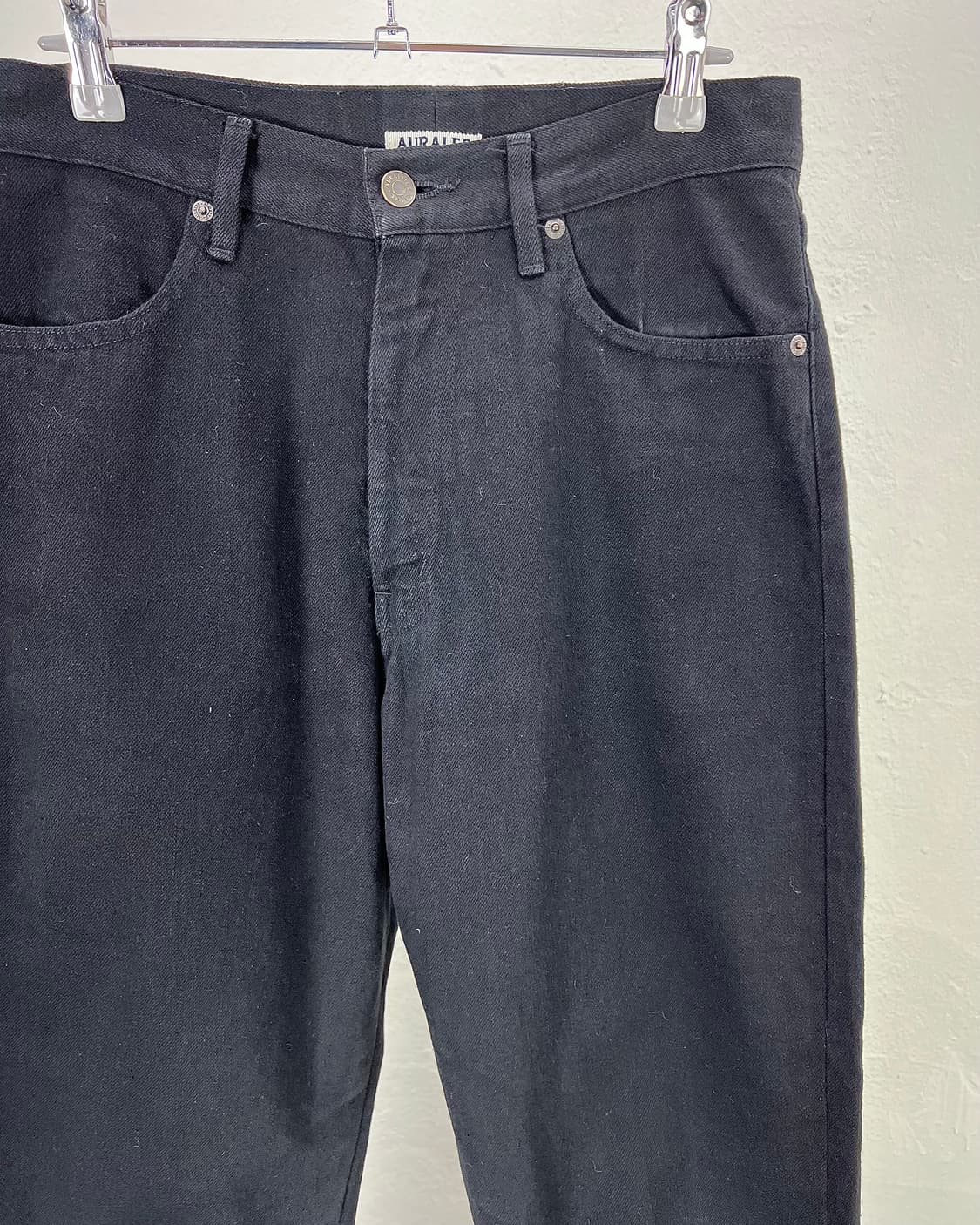 오라리 블랙 바스트 컷 릴렉스 코튼 팬츠 상품이미지3