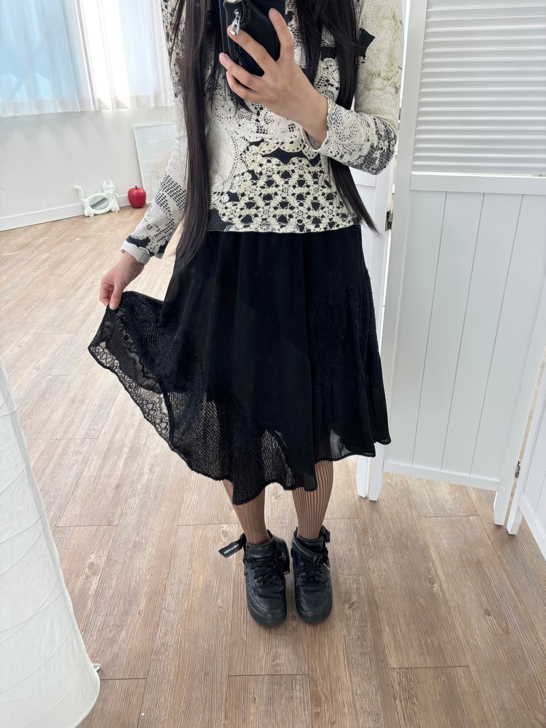 Gomme 고무 패치워크 스커트 상품이미지3