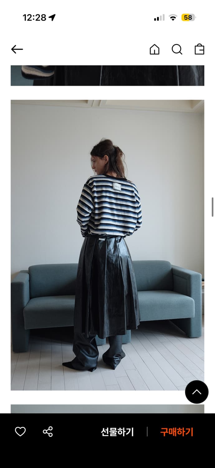 오버듀플레어 스트라이프 티셔츠 택달린 새상품 상품이미지3