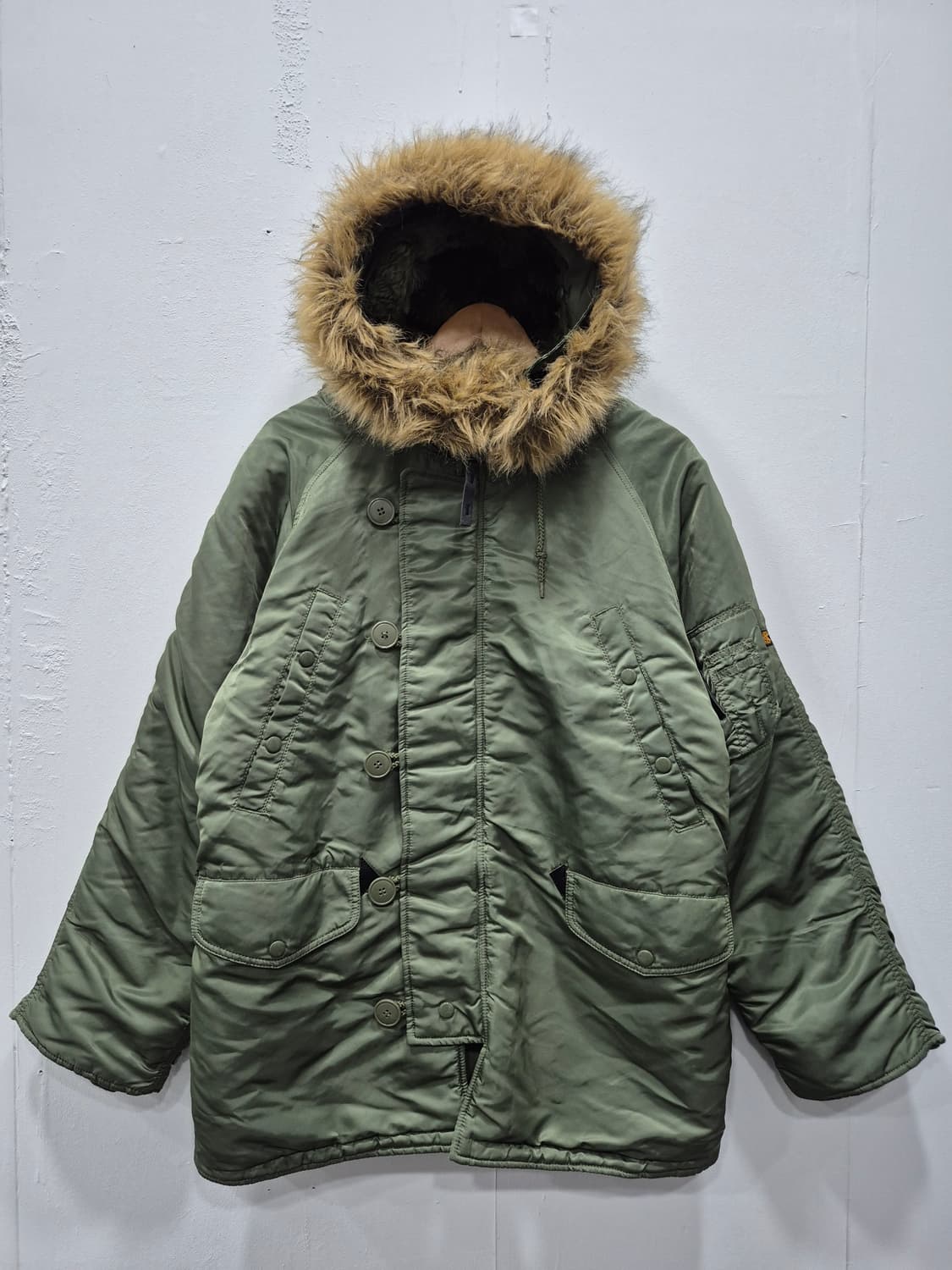 알파 인더스트리 N-3B 파카 점퍼 남성(S)95~100사이즈 상품이미지1