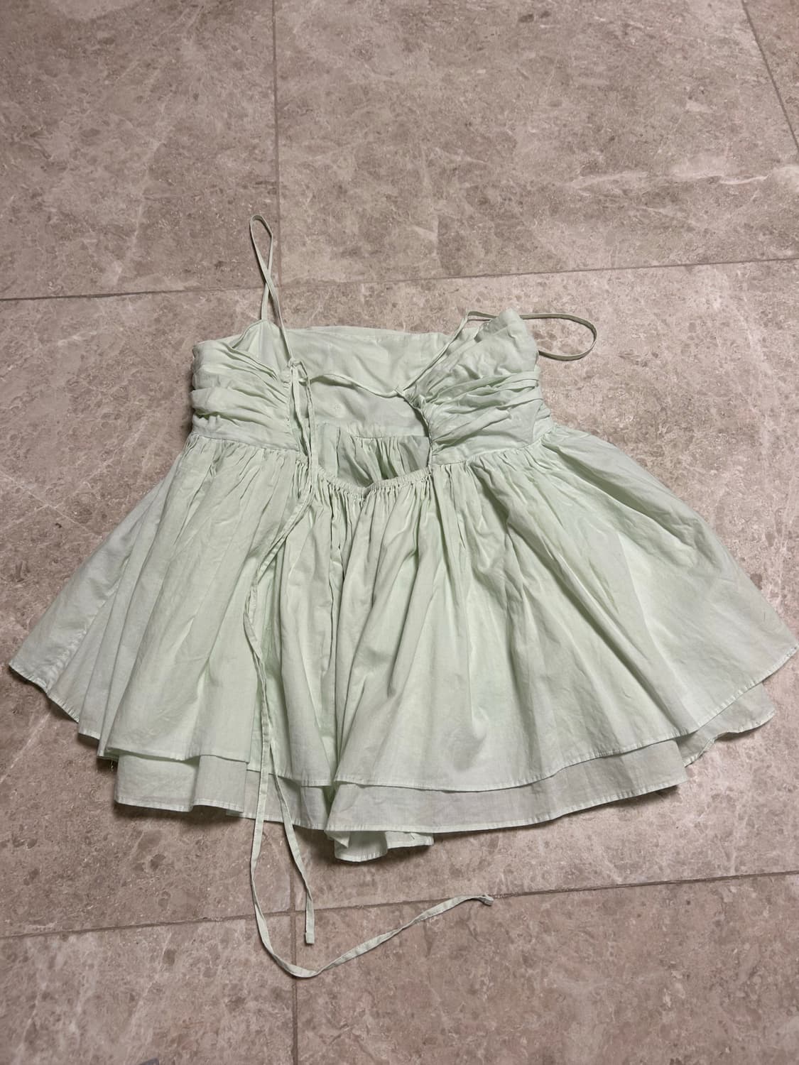 더바넷 민트 블라우스 슬리브리스탑 상품이미지4