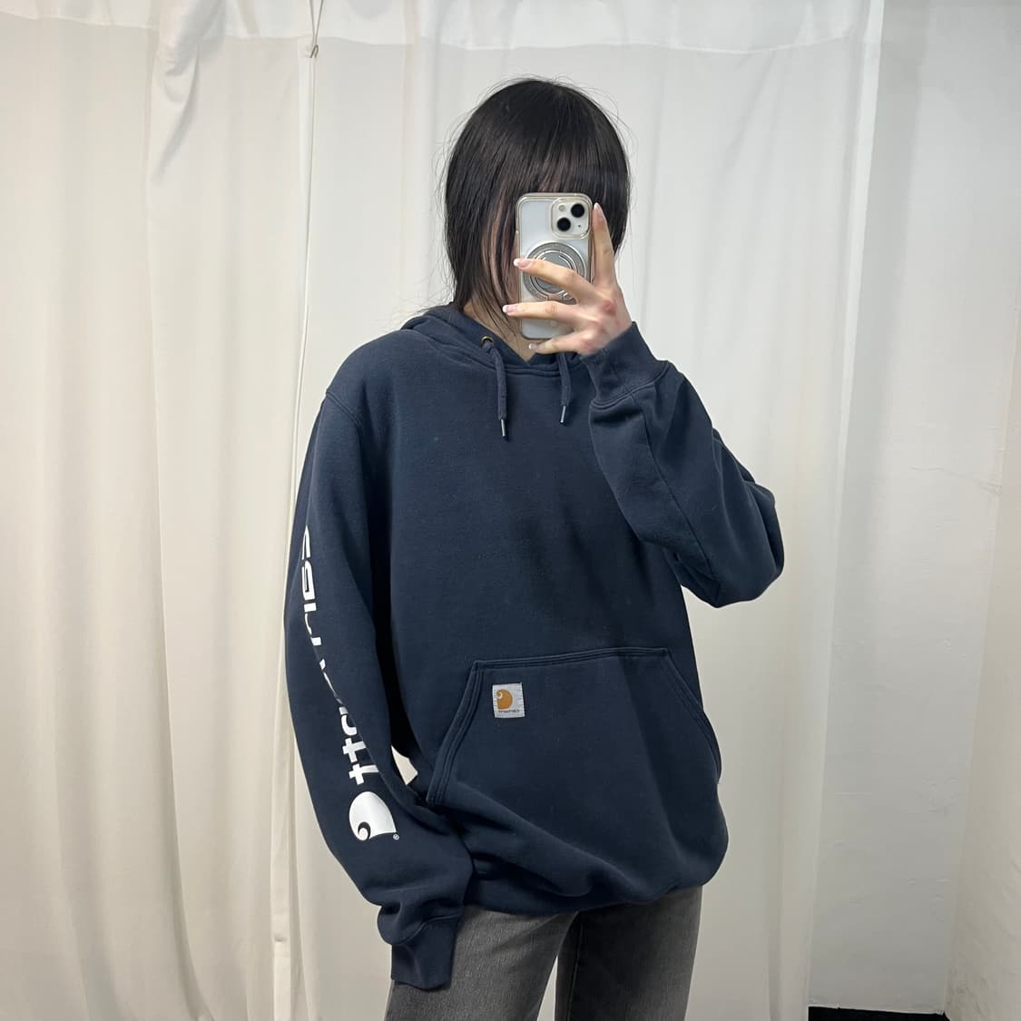 Carhartt Navy Hoodie 상품이미지1