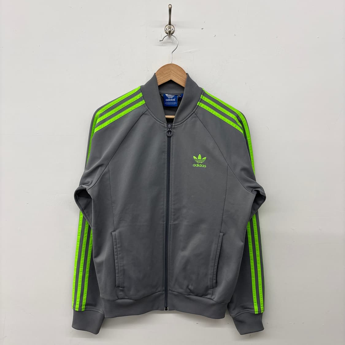 아디다스 삼선 트랙탑 그레이/네온 공용 M 상품이미지1