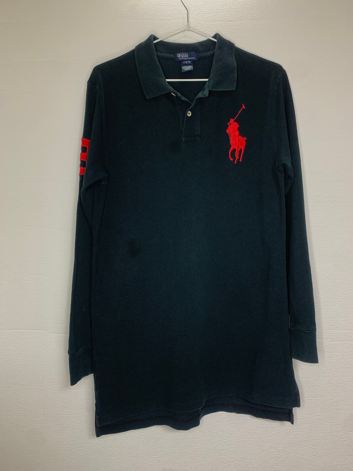 폴로 랄프로렌 빅포니 긴팔 카라티 네이비 16-18 세 상품이미지1
