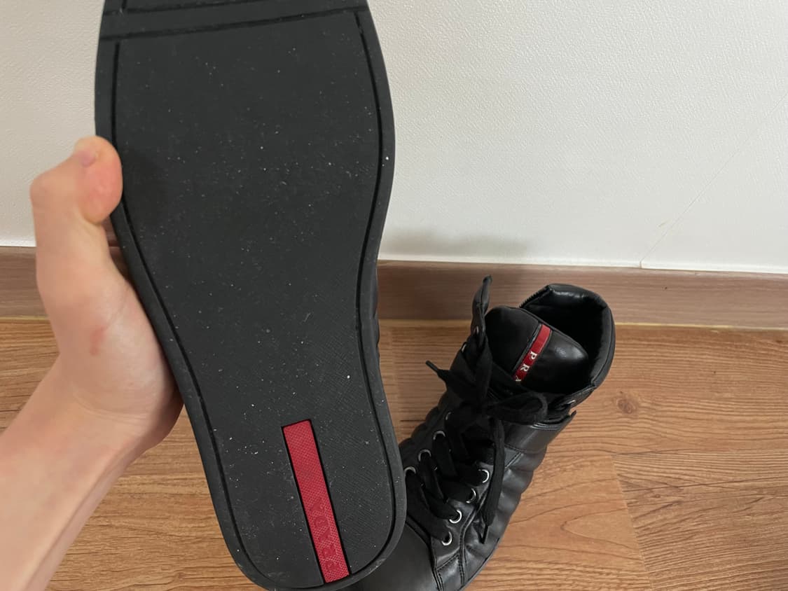 프라다 레더 하이탑 상품이미지5