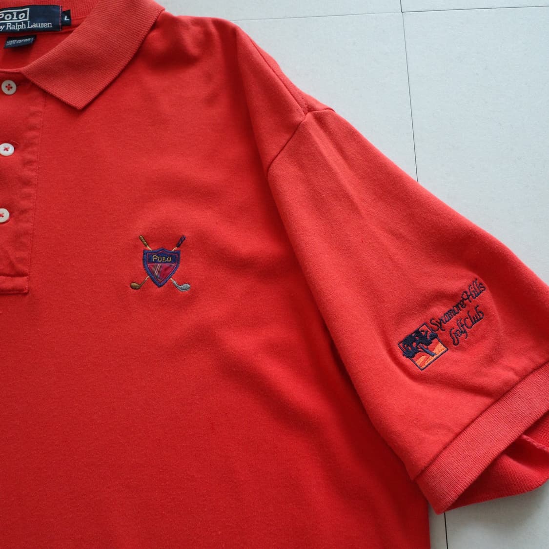 폴로 90s  MADE IN USA 골프자수 카라티 L 상품이미지3