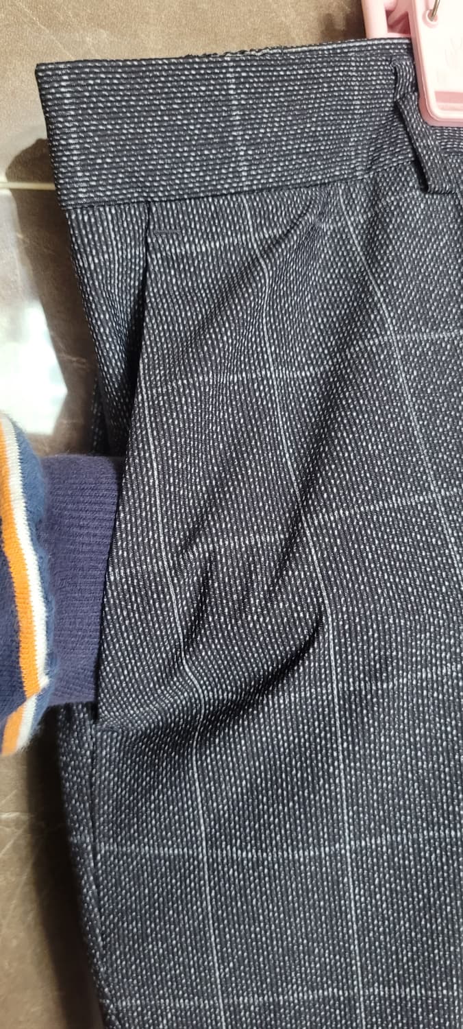 👔남성35인치👔STCO 클래식핏 체크 팬츠 그레이(여름용) 상품이미지5