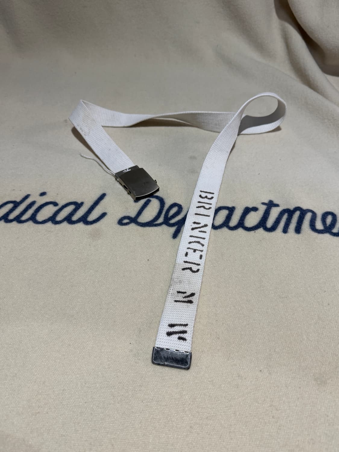 40s 대전용 USN 미해군 화이트 벨트 상품이미지1