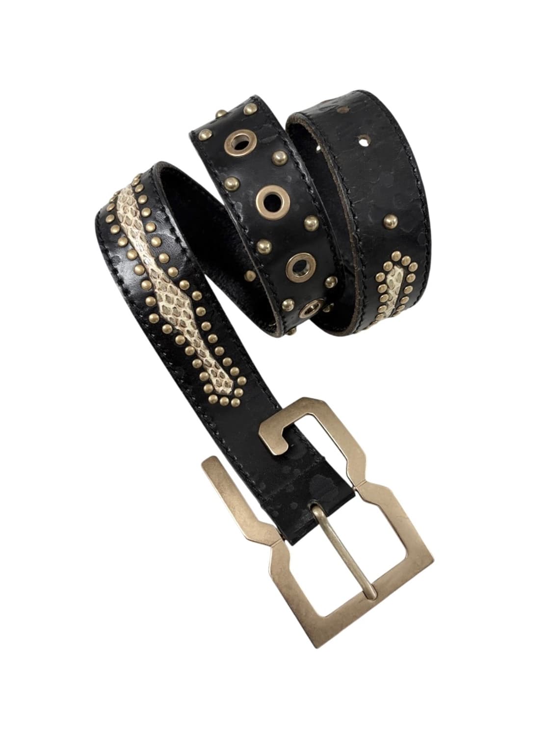 2000‘s 돌체앤가바나 파이톤 스터드 레더 벨트 상품이미지3