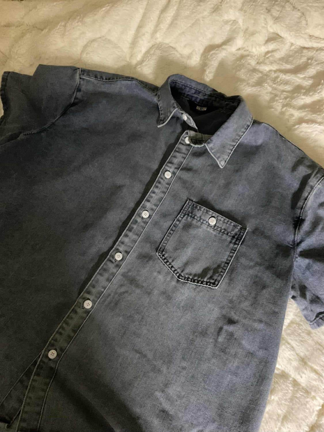 트릴리온 데님반팔셔츠 상품이미지1