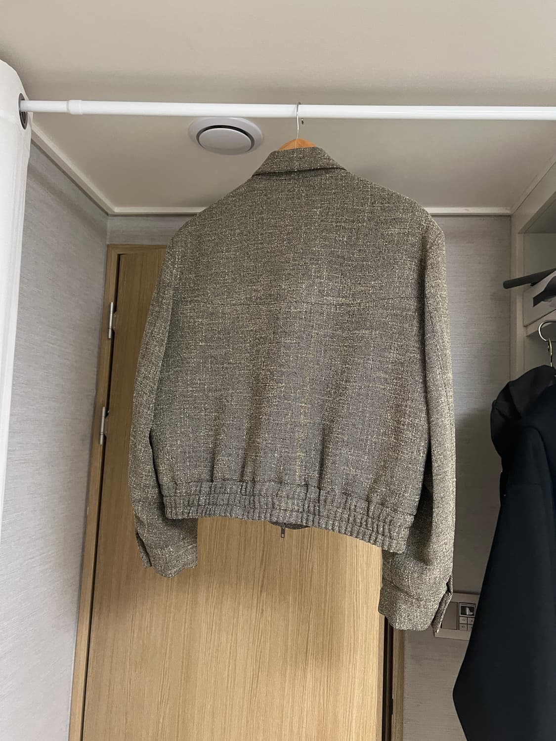 엘무드 TAKISADA 링클 프리 트위드 블루종 자켓 럭스 스톤 상품이미지5