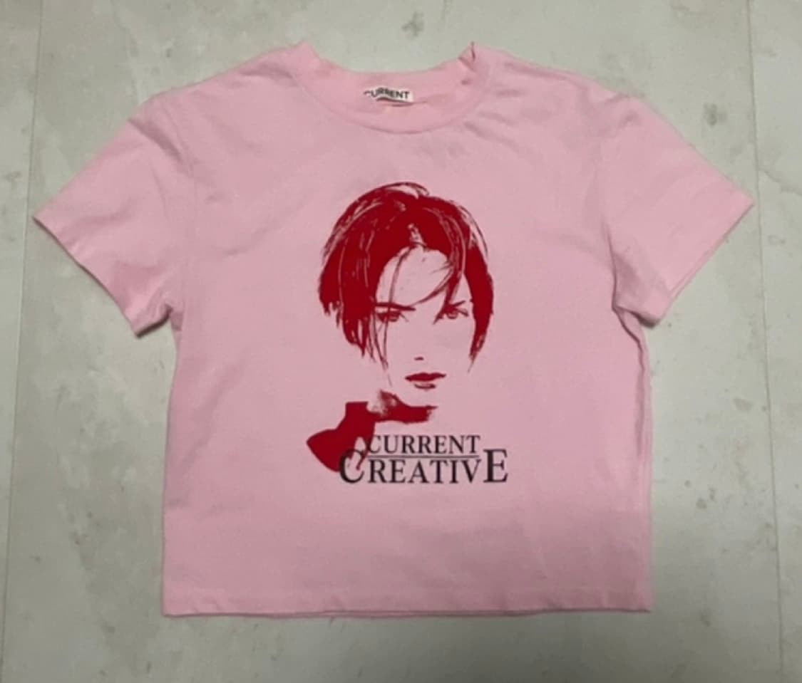 current 90s printed crop tee 상품이미지1