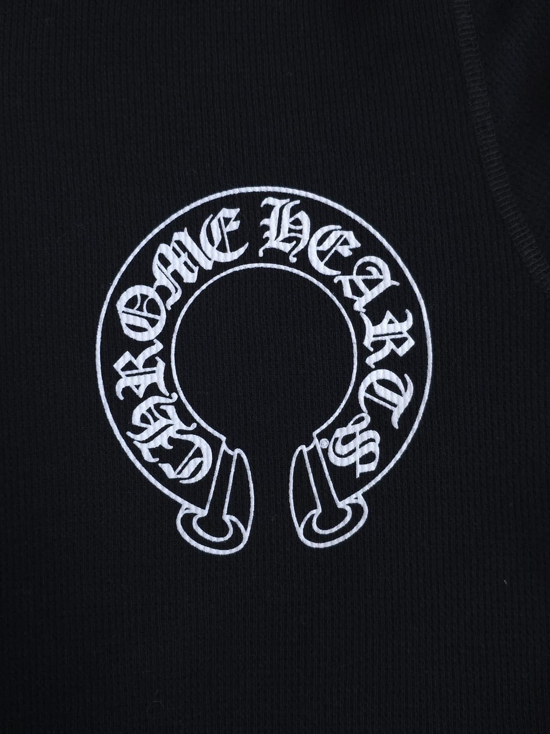 [L] 크롬하츠 홀스슈 와플 써멀 플로랄 롱슬리브 블랙 상품이미지3