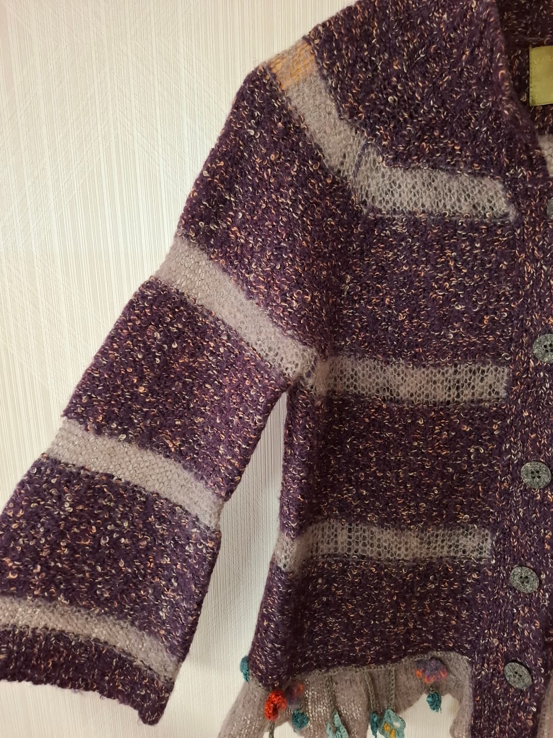 일본빈티지 꽃장식 유니크 가디건 상품이미지10