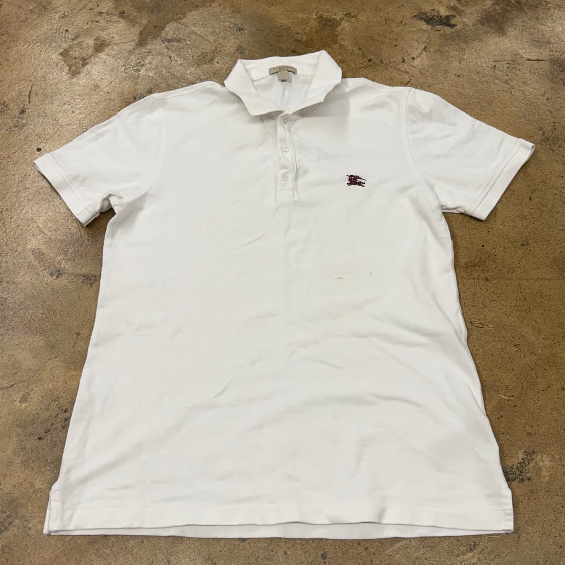 [정품/L] 버버리 화이트 반팔 폴로티 b16 상품이미지2