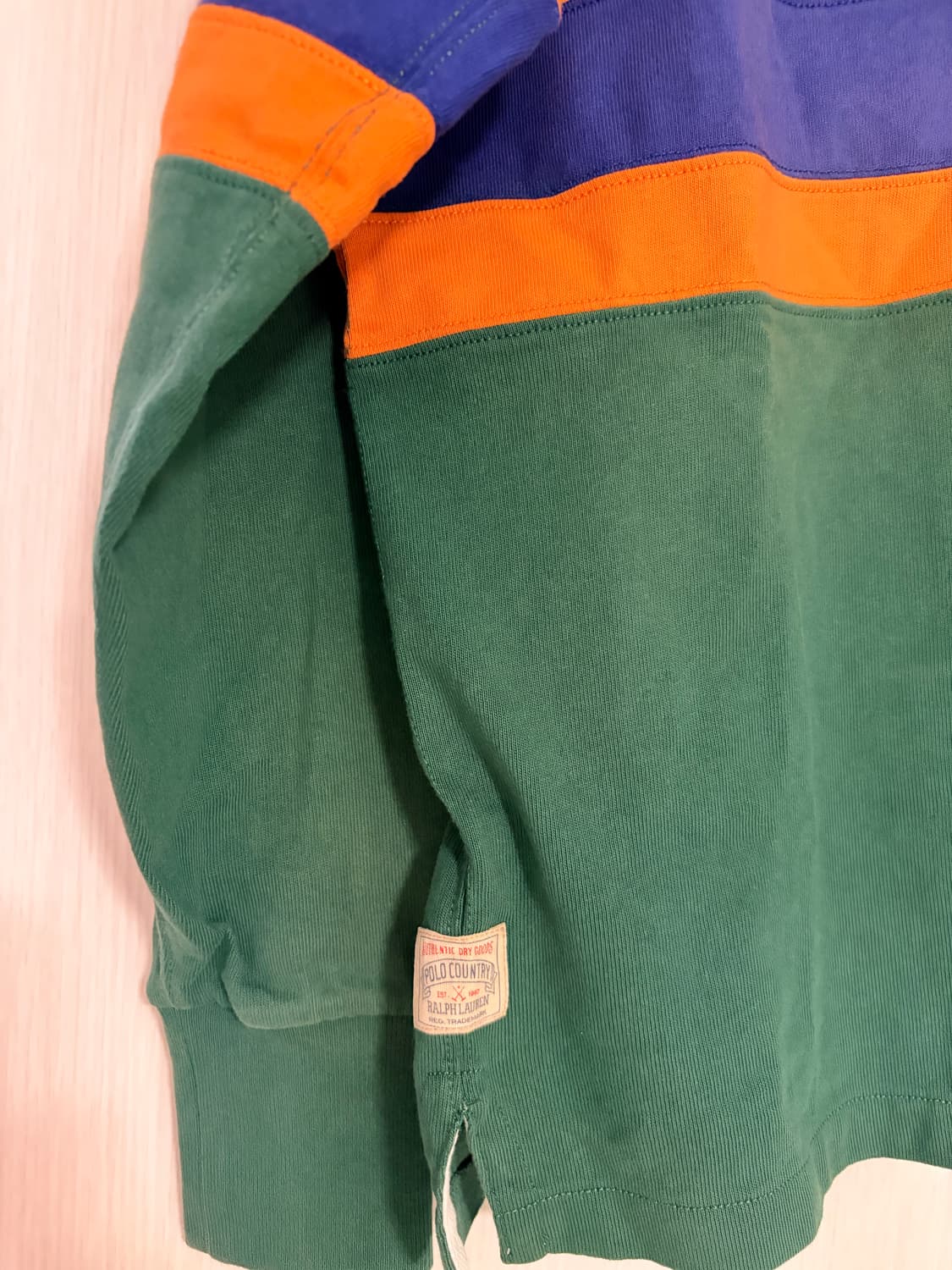 폴로 랄프로렌 남성 컨트리 빈티지핏 자수 럭비 티셔츠 그린 M 상품이미지4