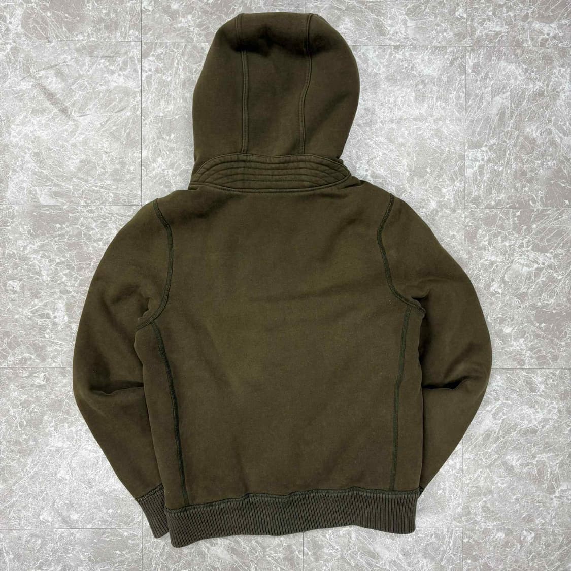 아베크롬비 y2k 울프죠 카키 양털 대장급 후드집업 희귀져지(M) 상품이미지3