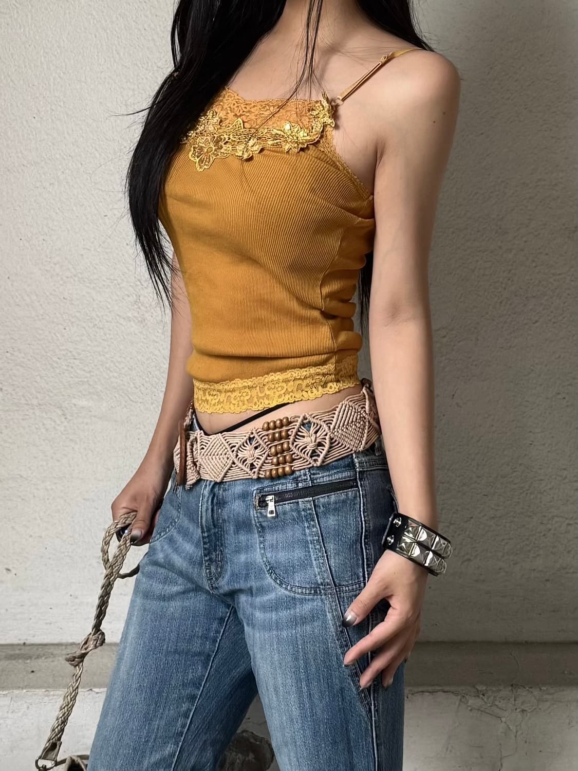Yellow flower pattern sleeveless 상품이미지2