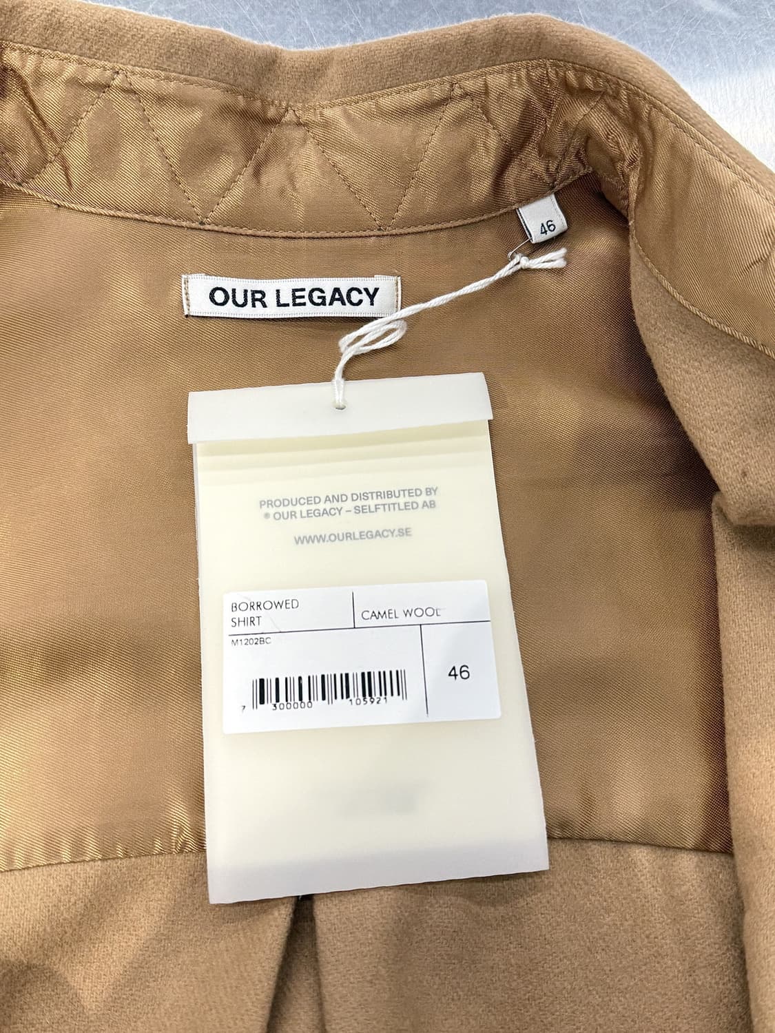 아워레가시 버로우드 카멜 오버 울 셔츠 상품이미지7