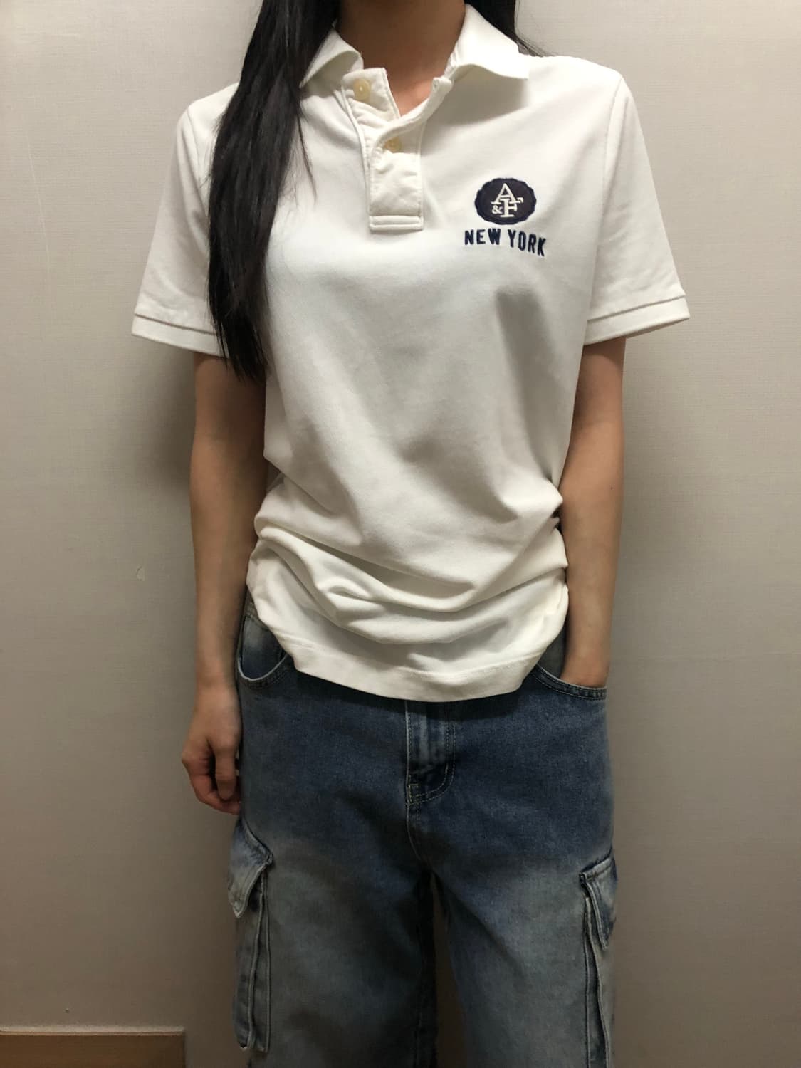 빈티지 아베크롬비 화이트 카라티셔츠 상품이미지1