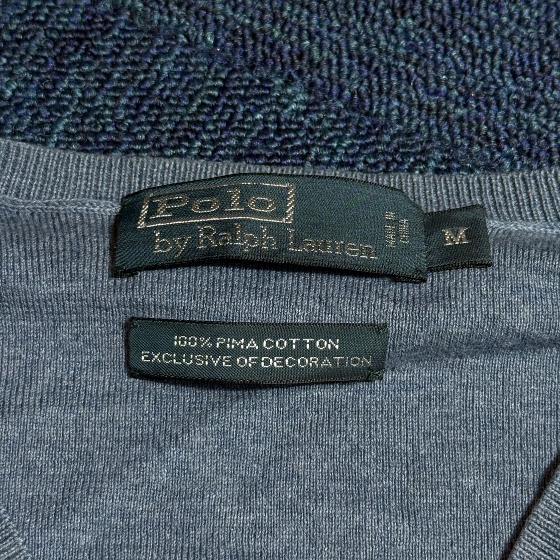 폴로 랄프로렌 블루 브이넥 니트 상품이미지5