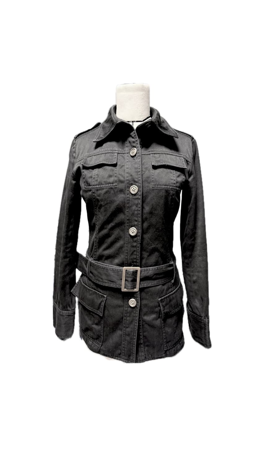 더블 포켓 벨트 코튼 사파리 자켓 상품이미지1