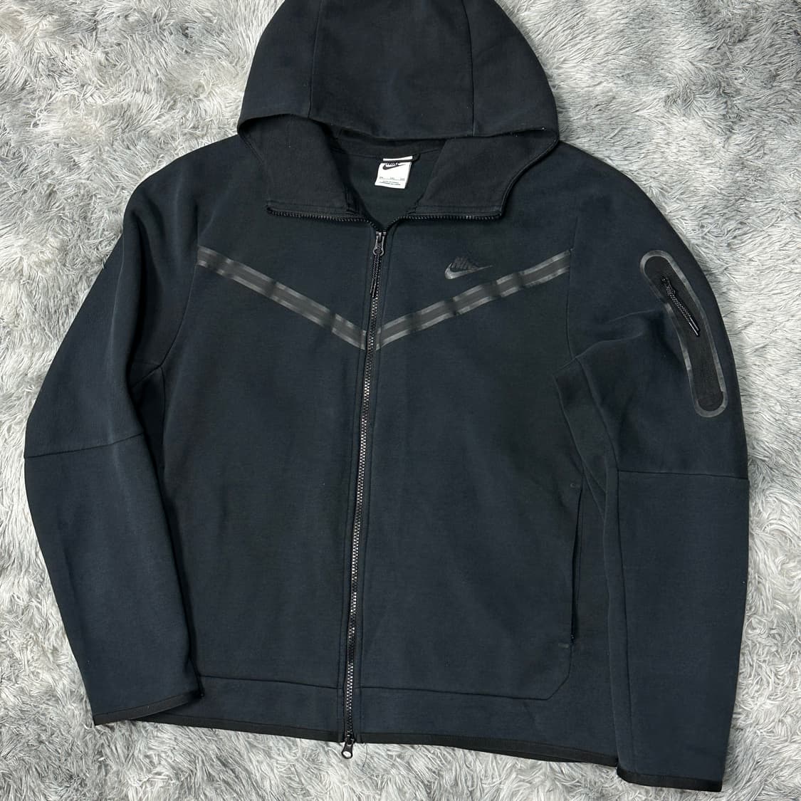 나이키 nsw 테크플리스 블랙 후드집업 XXL 상품이미지1