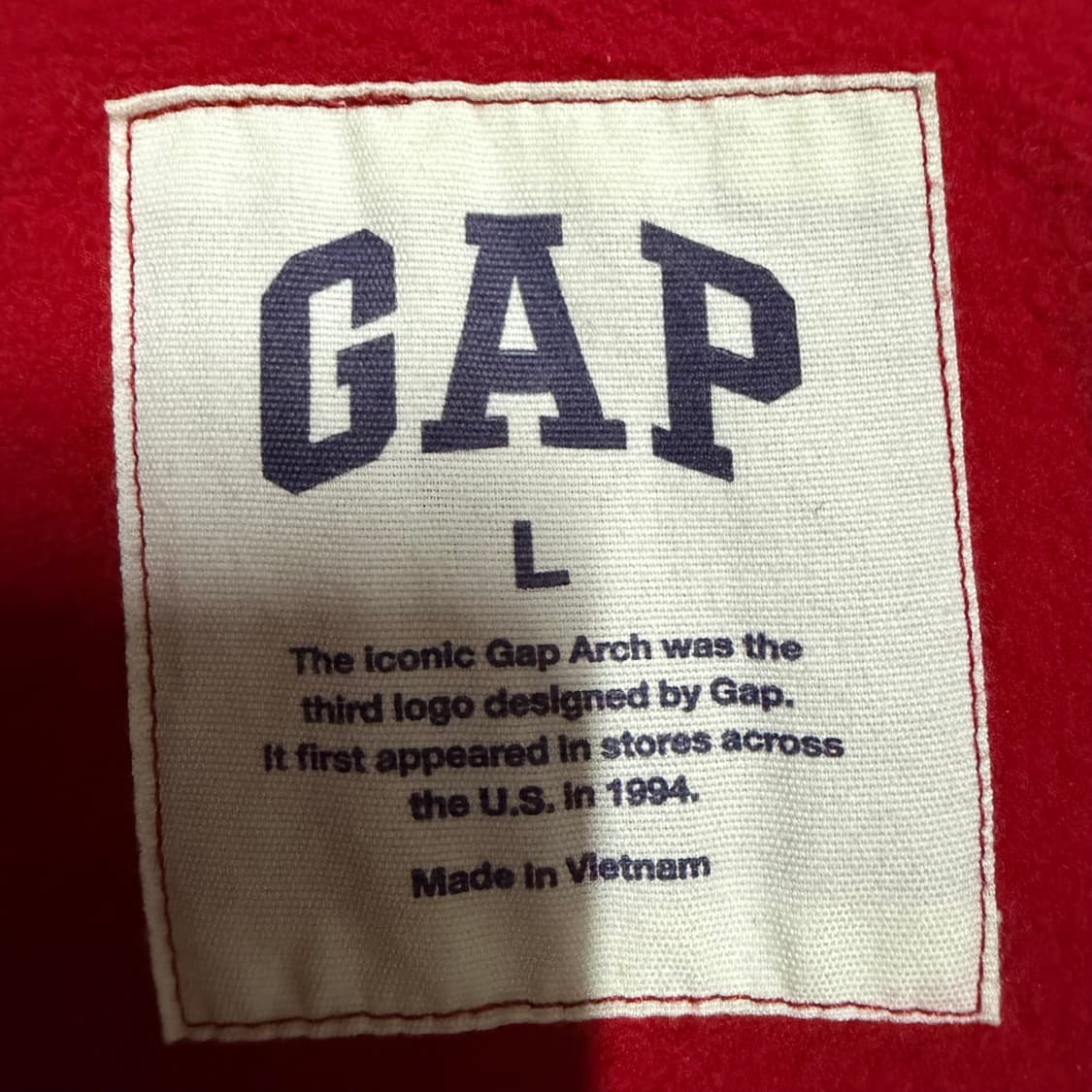 갭 레드 후드집업 L 상품이미지3