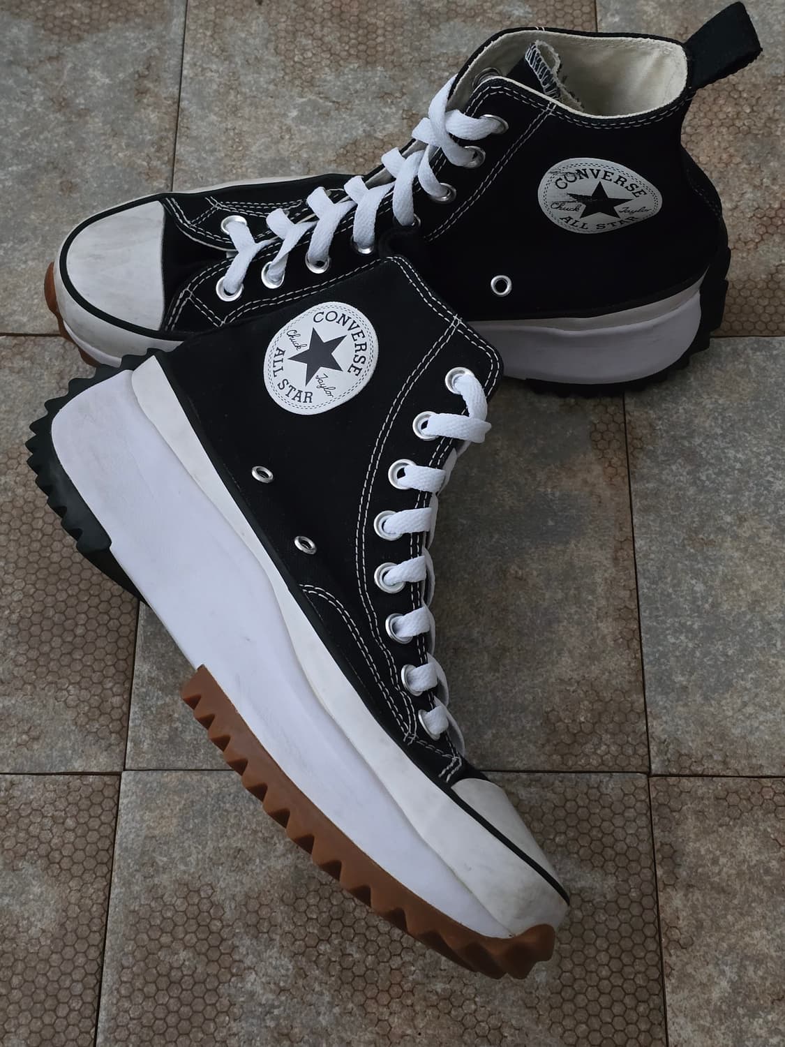 (250)컨버스 런스타 하이크 하이 검흰 상품이미지5